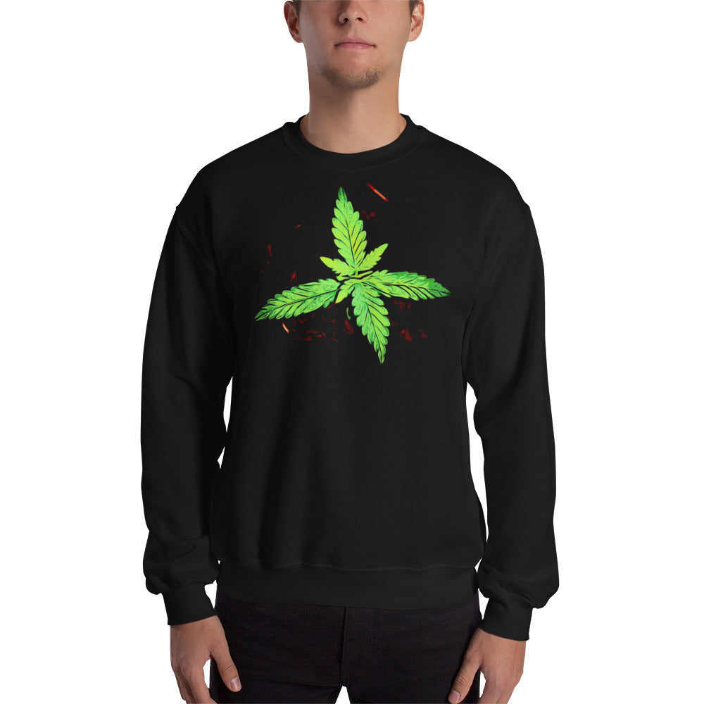 4 Leaf Cannabis Plant Unisex Sweatshirt