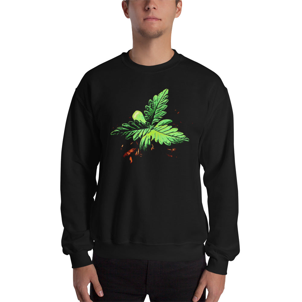 3 Leaf Trifoliate Cannabis Plant Unisex Sweatshirt