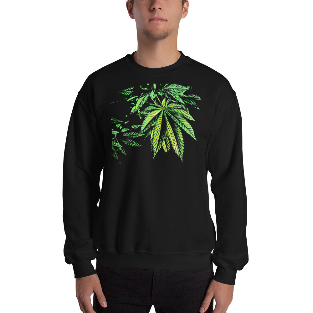 9 Finger Cannabis Leaf Unisex Sweatshirt