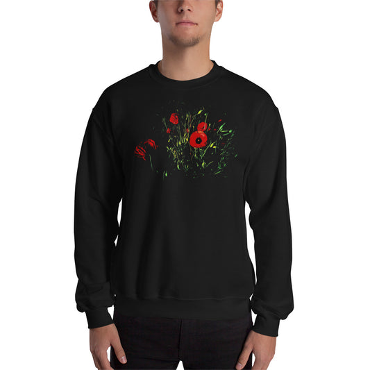 Field of Red Poppy Flowers Unisex Sweatshirt