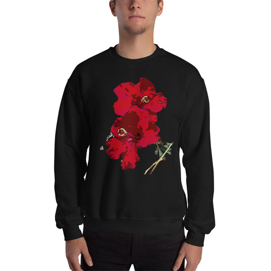 Twin Hibiscus Flowers Unisex Sweatshirt