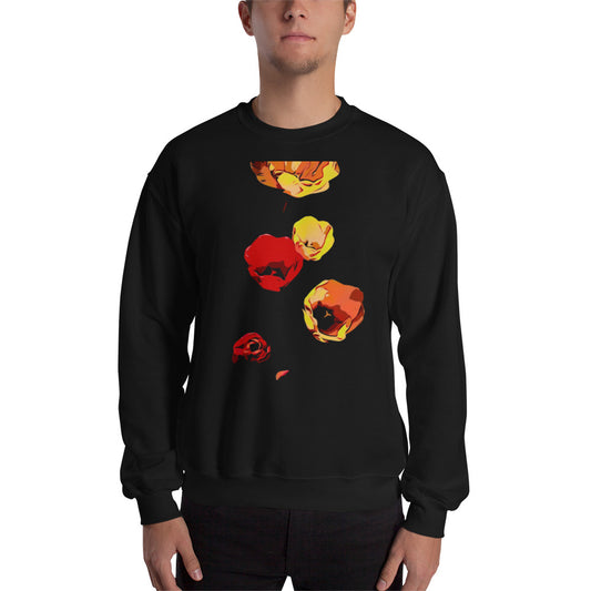 Red and Yellow Tulip Flowers Unisex Sweatshirt