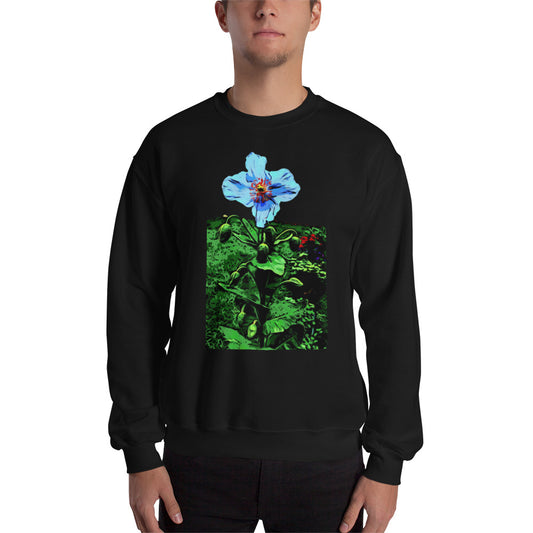 Blue Poppy Flower Unisex Sweatshirt