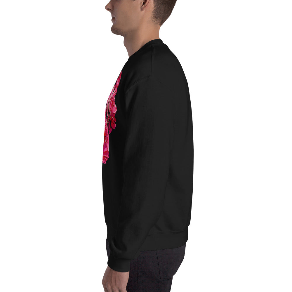 Pink Rose Flowers Unisex Sweatshirt