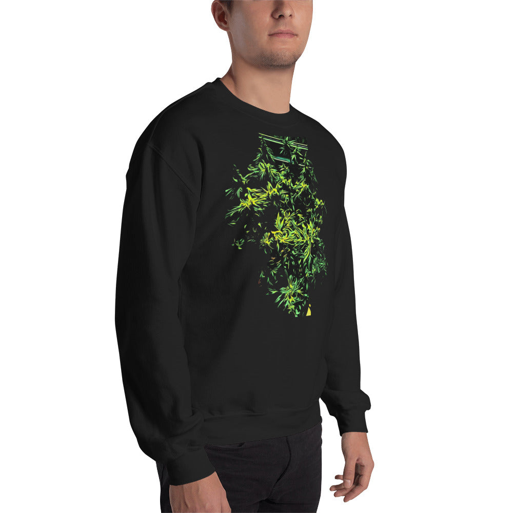Monster Bush Cannabis Plant Unisex Sweatshirt