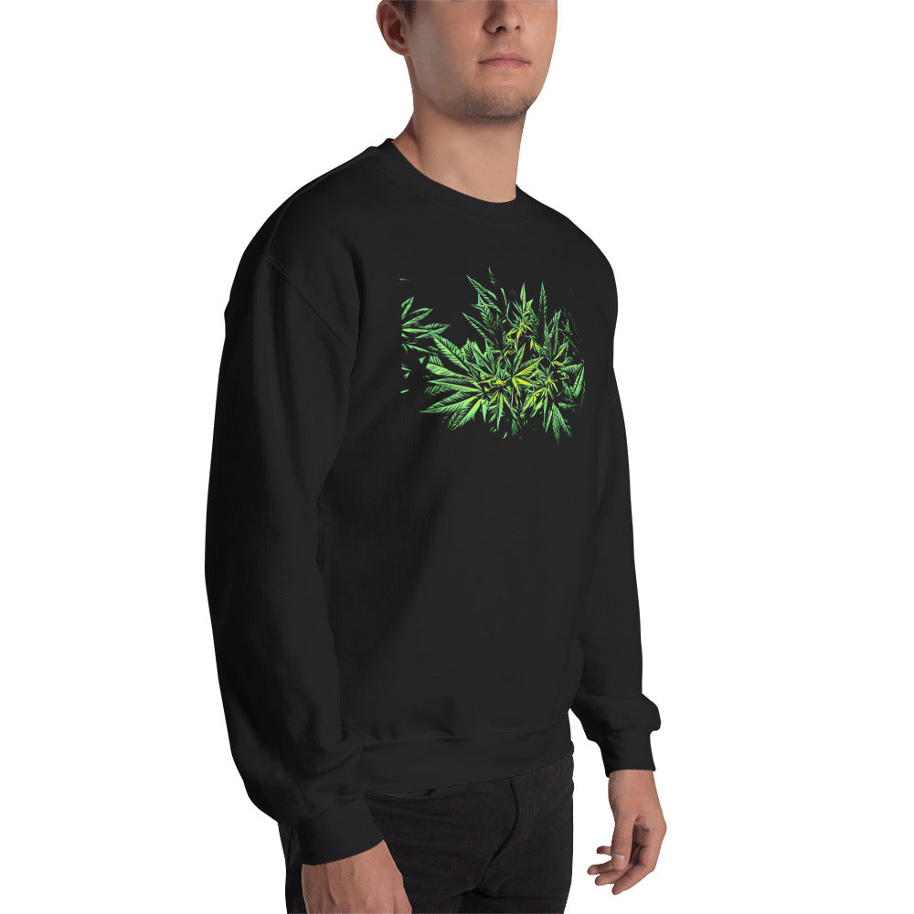 Flowering Hybrid Cannabis Plant Unisex Sweatshirt