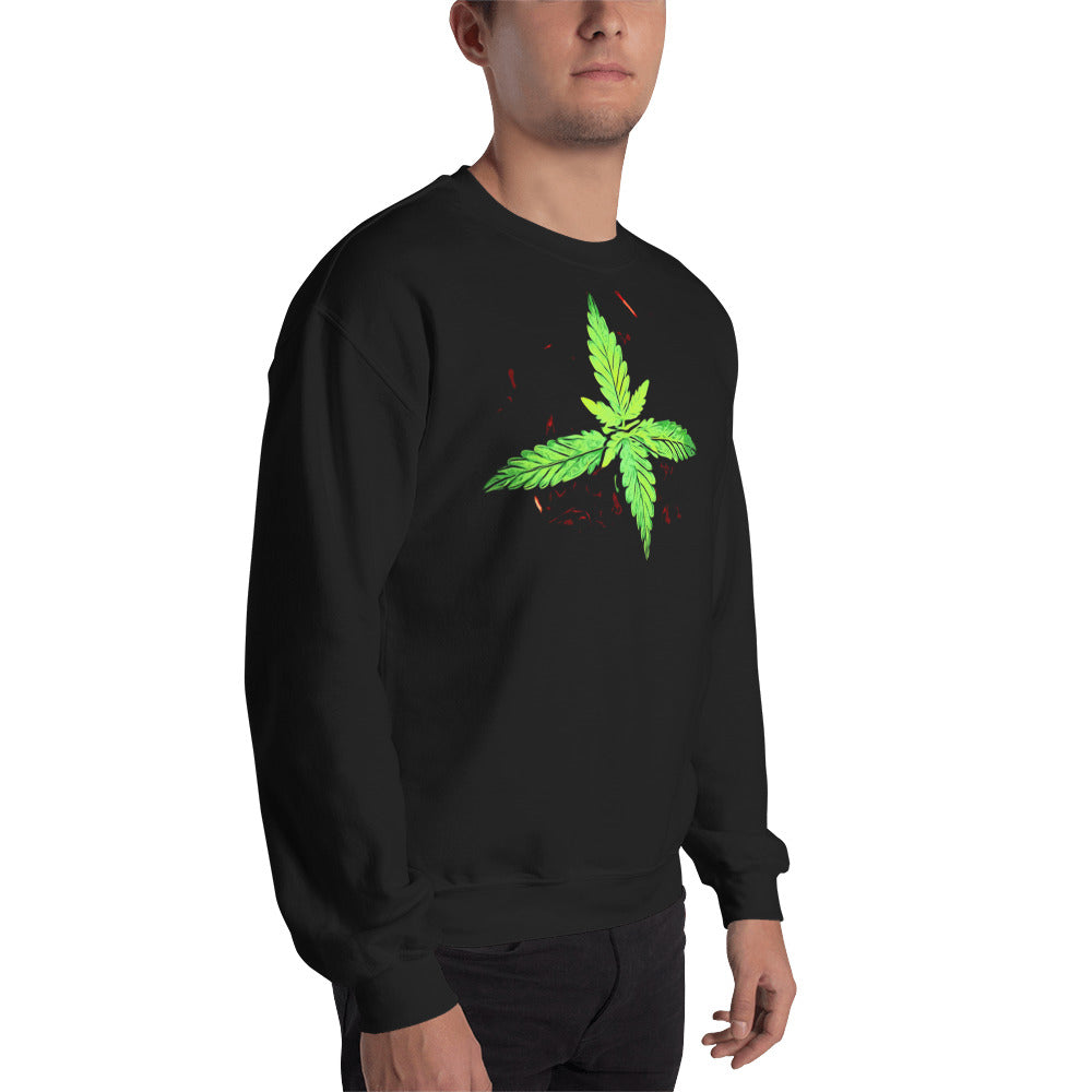 4 Leaf Cannabis Plant Unisex Sweatshirt