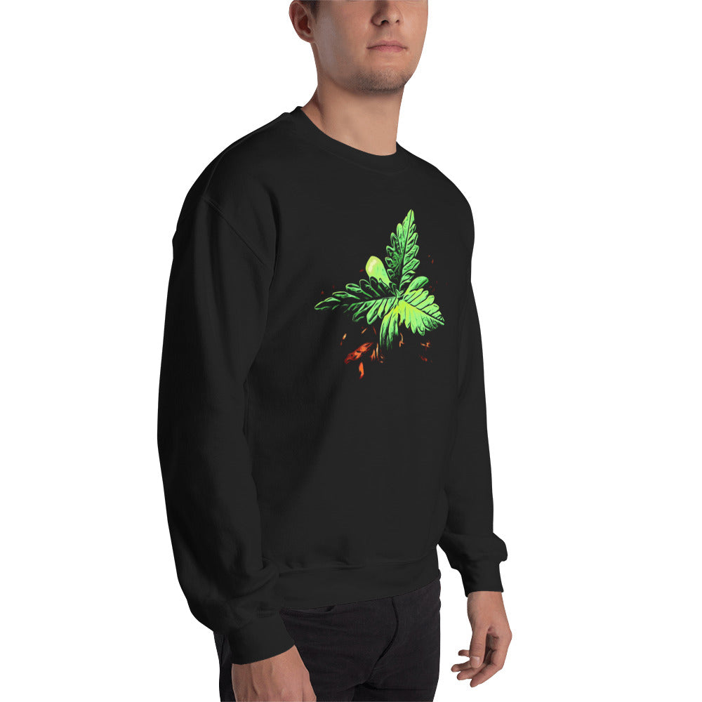 3 Leaf Trifoliate Cannabis Plant Unisex Sweatshirt