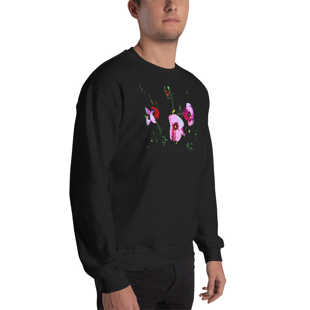 Field of Pink Poppy Flowers Unisex Sweatshirt