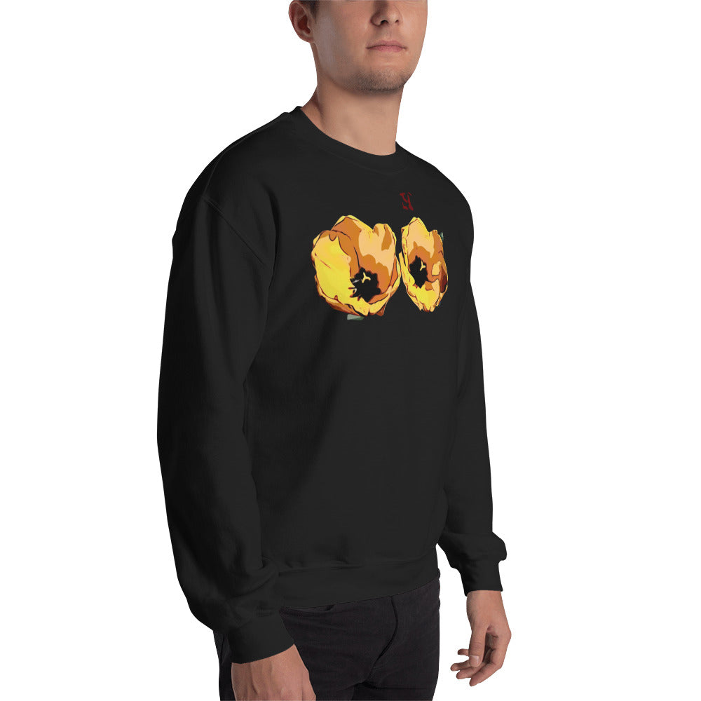 Yellow Tulip Flowers Unisex Sweatshirt