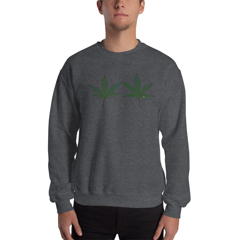 Green Cannabis Leaves Plant Unisex Sweatshirt