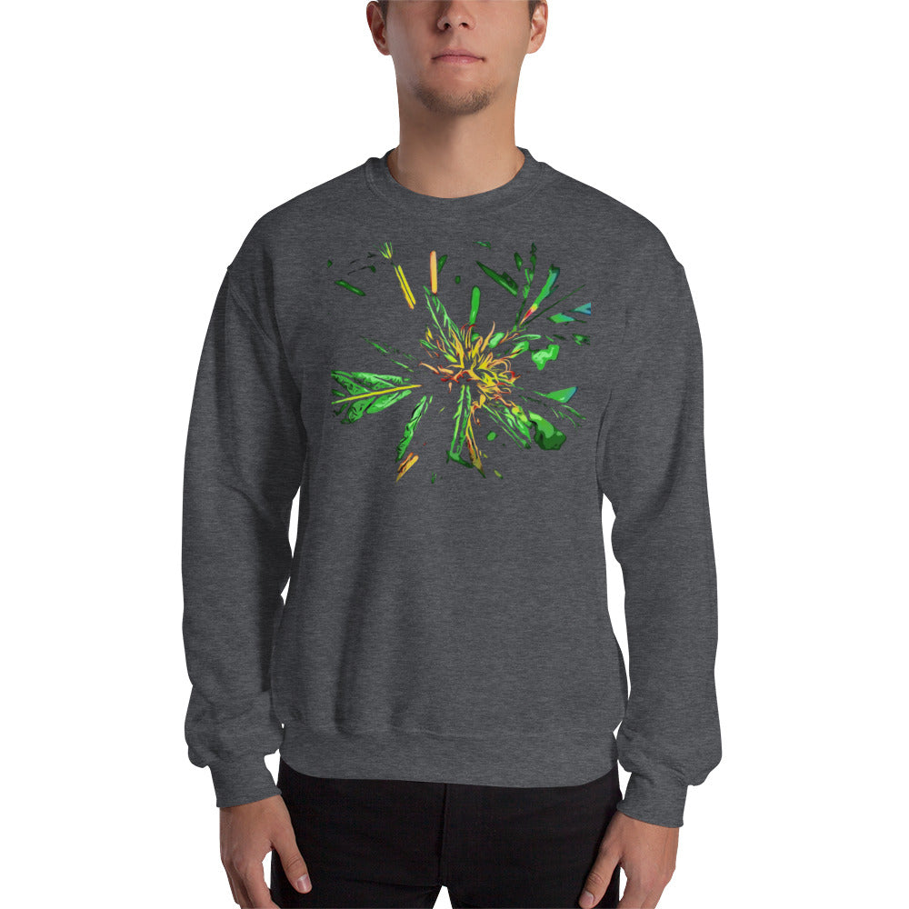 Red Flowering Cannabis Plant Unisex Sweatshirt