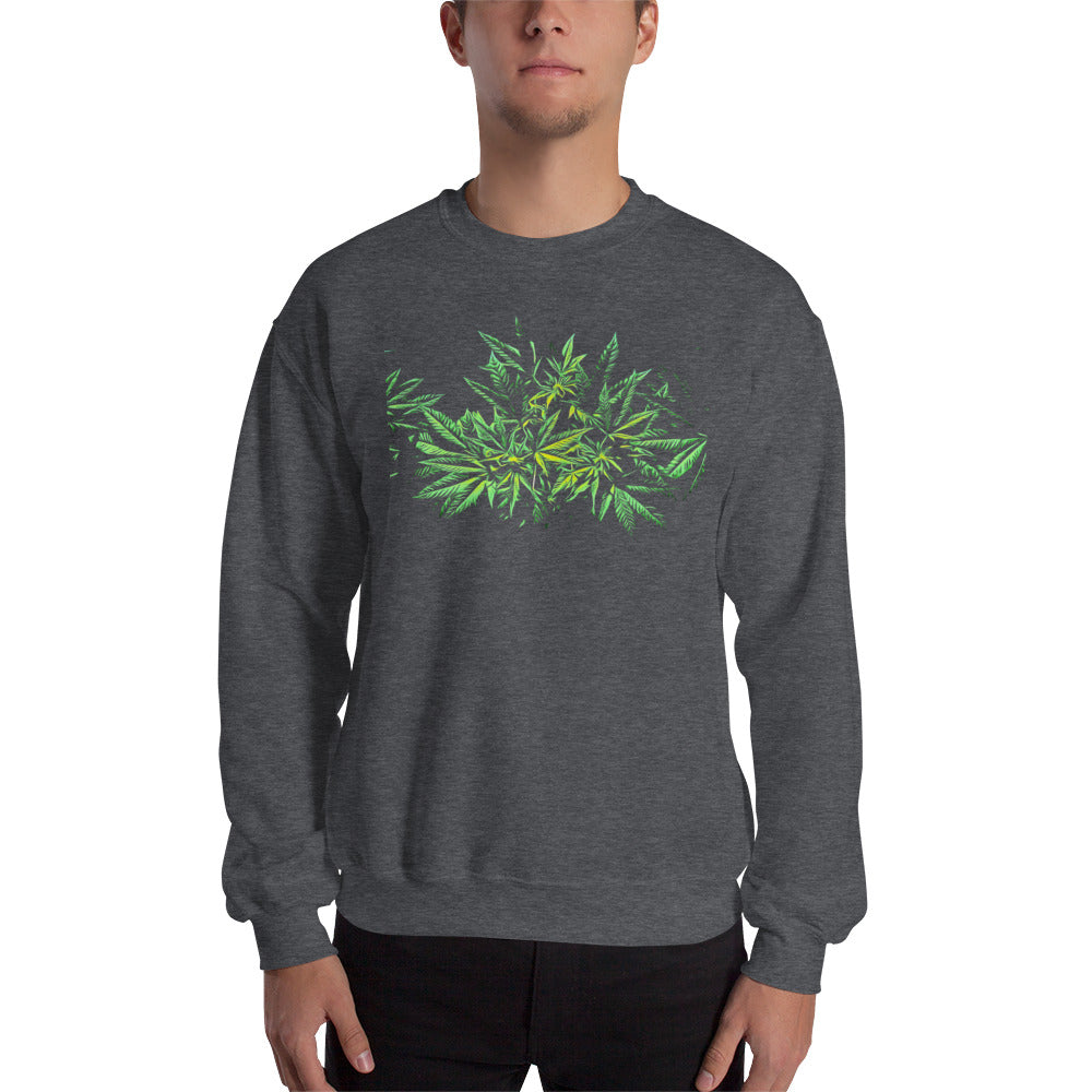 Flowering Hybrid Cannabis Plant Unisex Sweatshirt