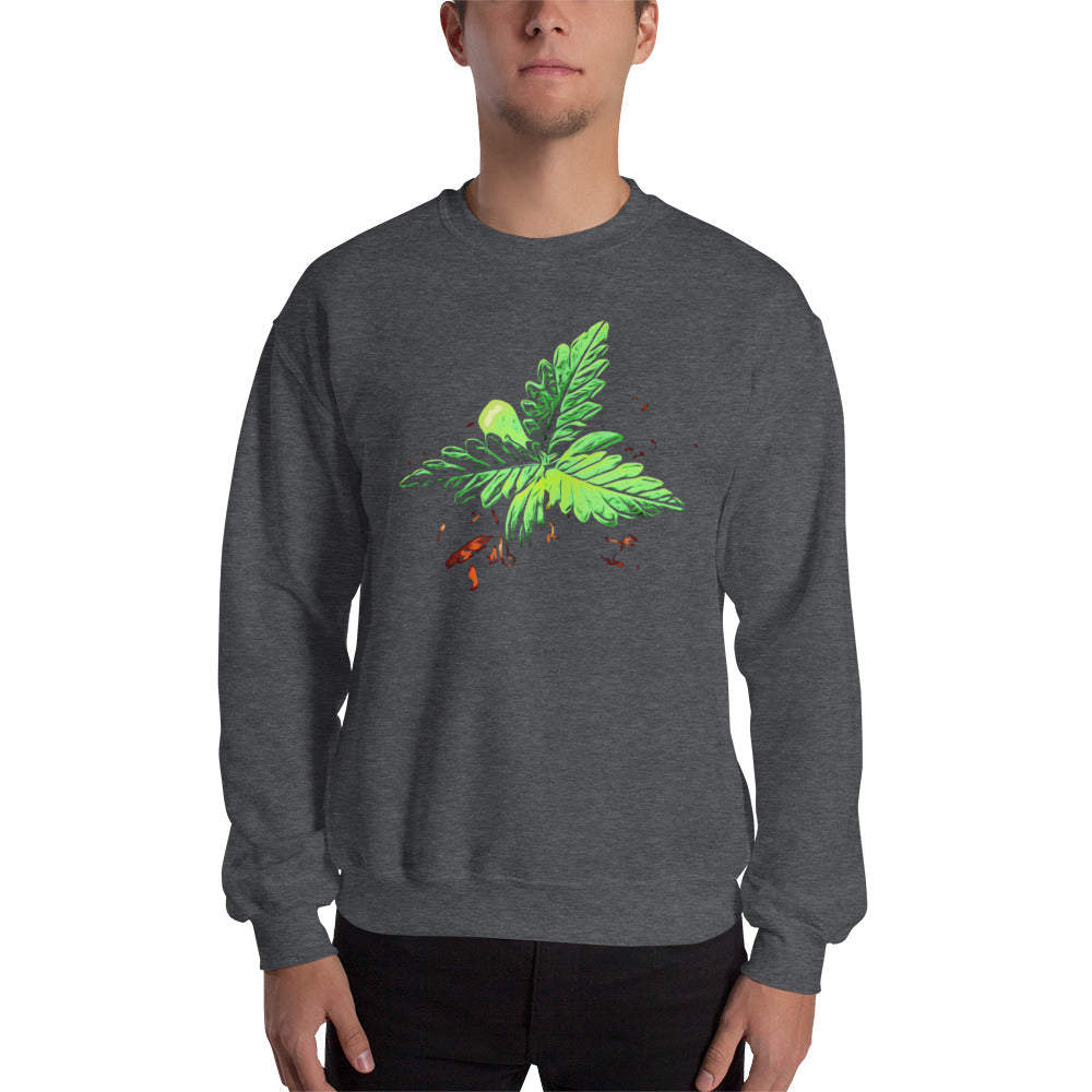 3 Leaf Trifoliate Cannabis Plant Unisex Sweatshirt