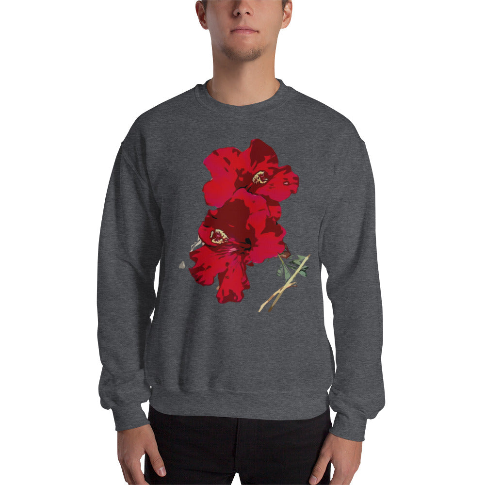 Twin Hibiscus Flowers Unisex Sweatshirt