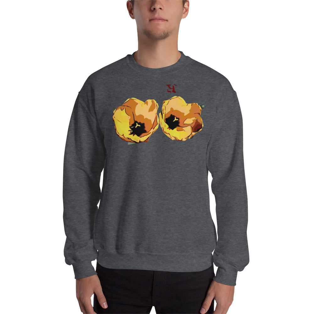 Yellow Tulip Flowers Unisex Sweatshirt