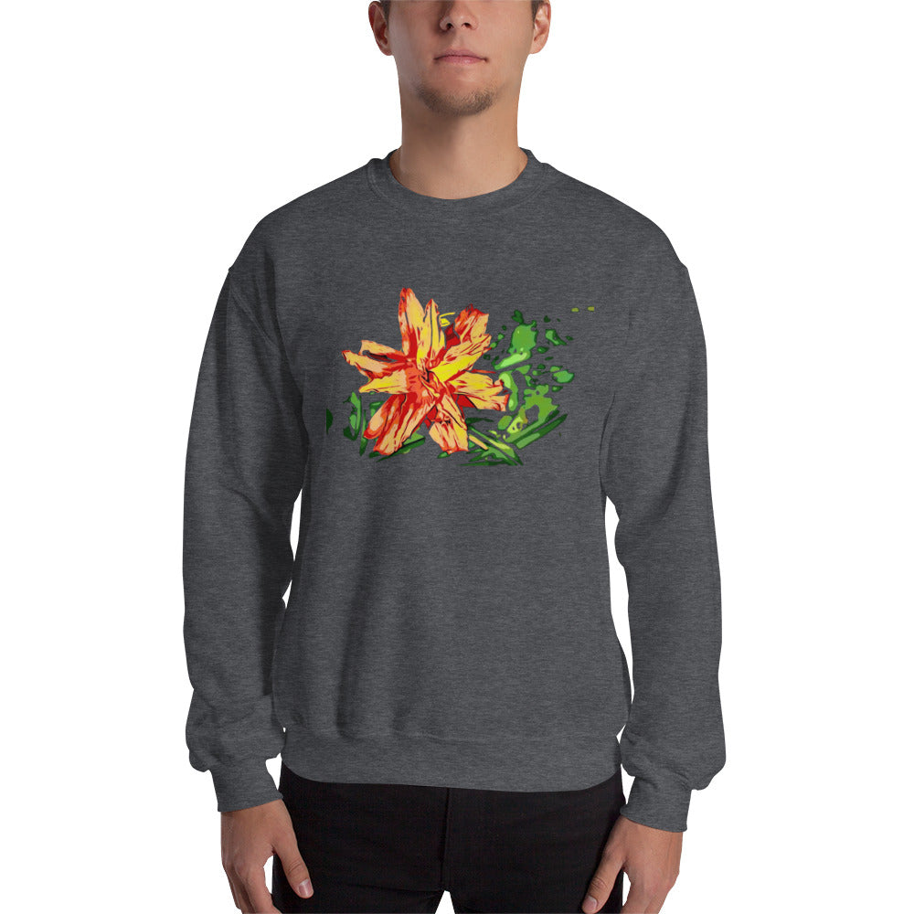 Orange Flower Unisex Sweatshirt