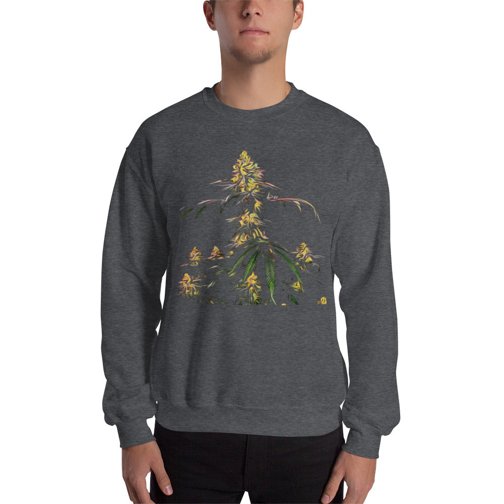 Big Flowering Cannabis Plant Unisex Sweatshirt