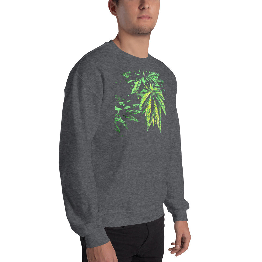 9 Finger Cannabis Leaf Unisex Sweatshirt