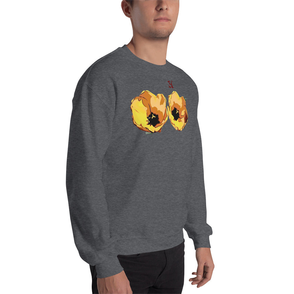 Yellow Tulip Flowers Unisex Sweatshirt