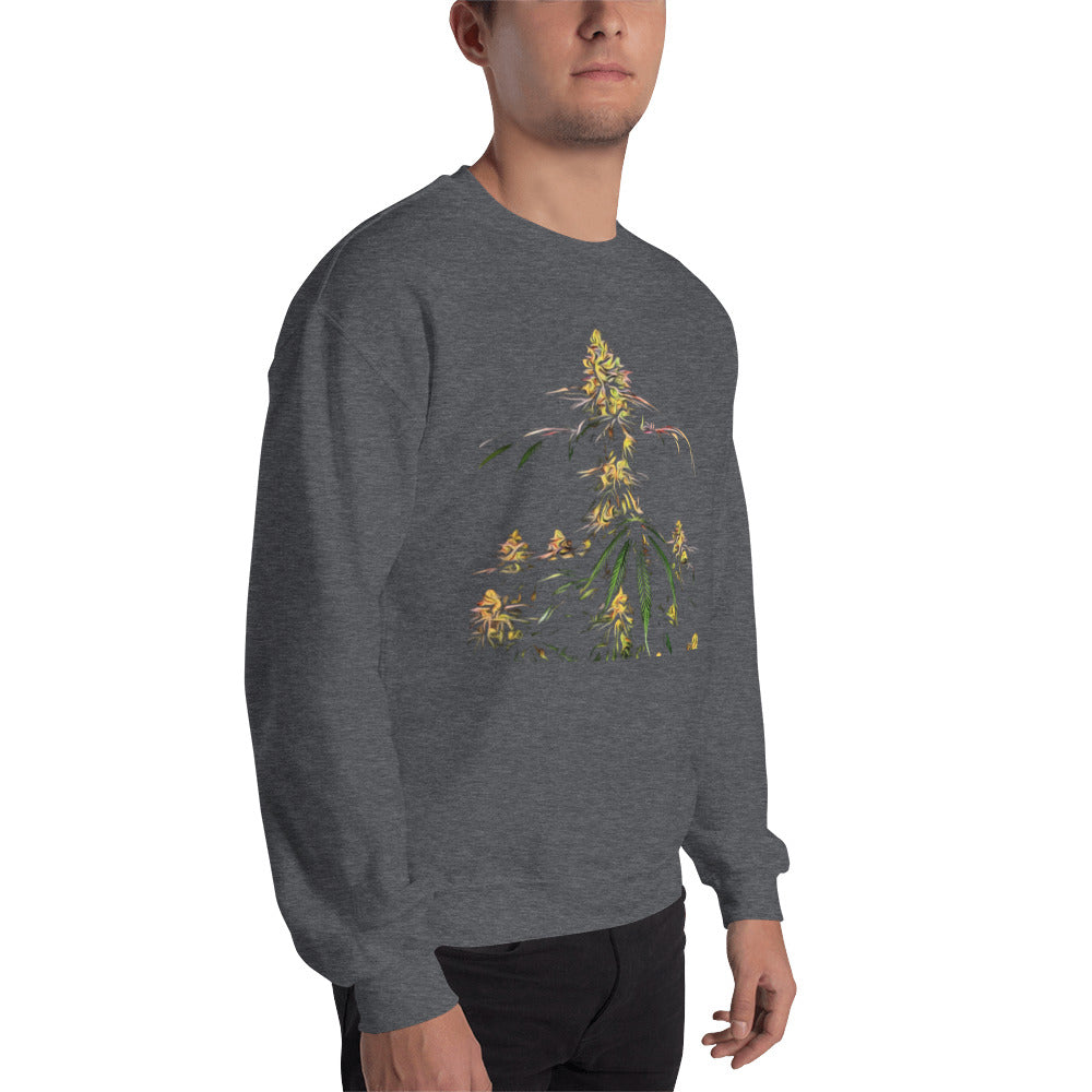 Big Flowering Cannabis Plant Unisex Sweatshirt