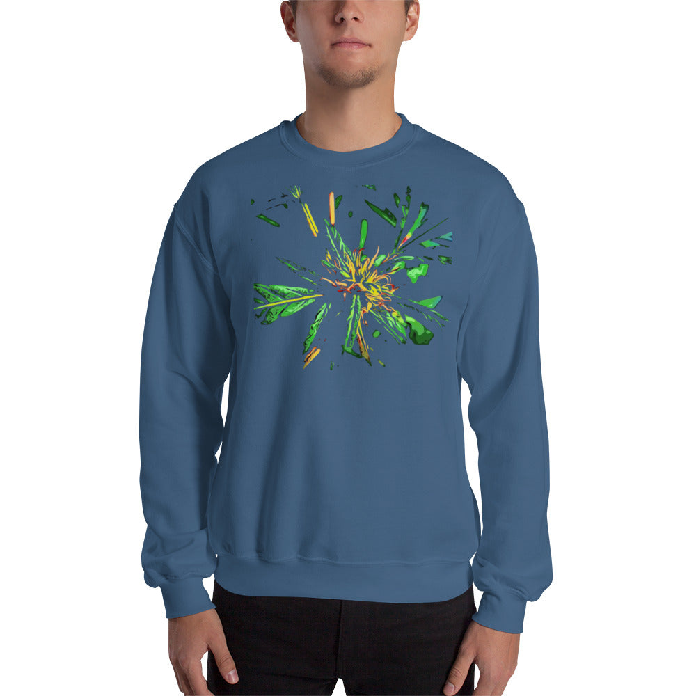 Red Flowering Cannabis Plant Unisex Sweatshirt