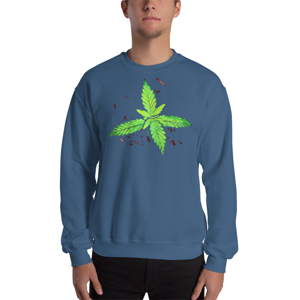 4 Leaf Cannabis Plant Unisex Sweatshirt