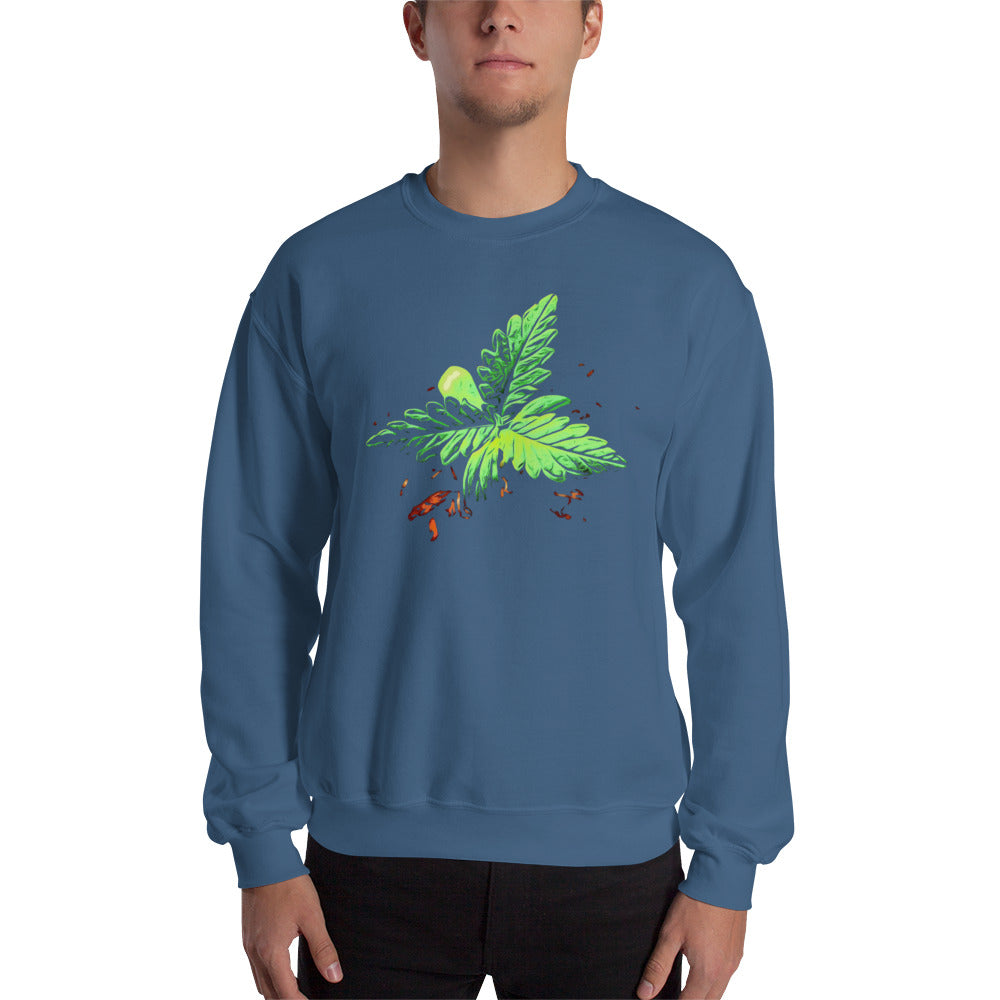 3 Leaf Trifoliate Cannabis Plant Unisex Sweatshirt
