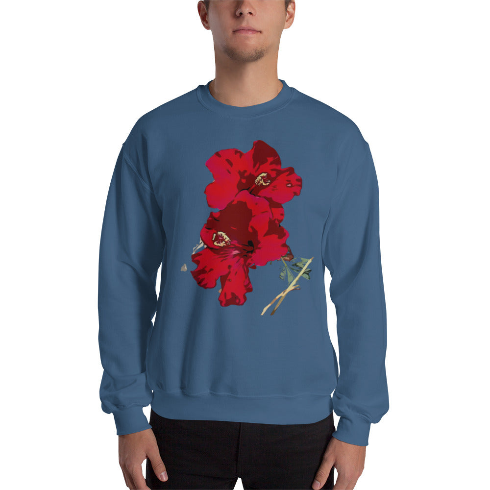Twin Hibiscus Flowers Unisex Sweatshirt