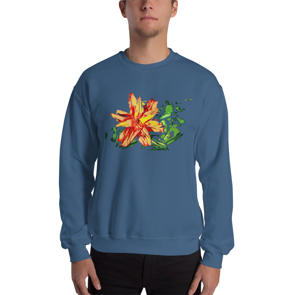 Orange Flower Unisex Sweatshirt