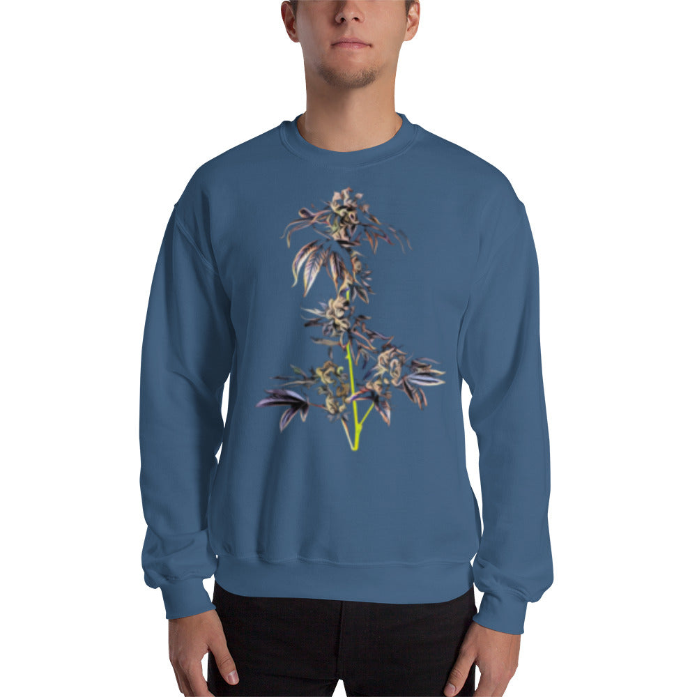 Purple Cola Cannabis Flower Unisex Sweatshirt