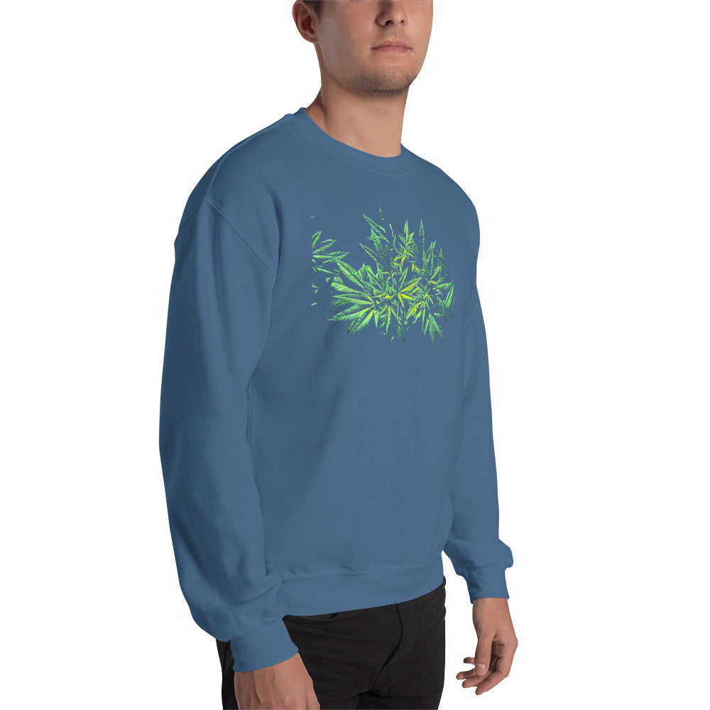 Flowering Hybrid Cannabis Plant Unisex Sweatshirt