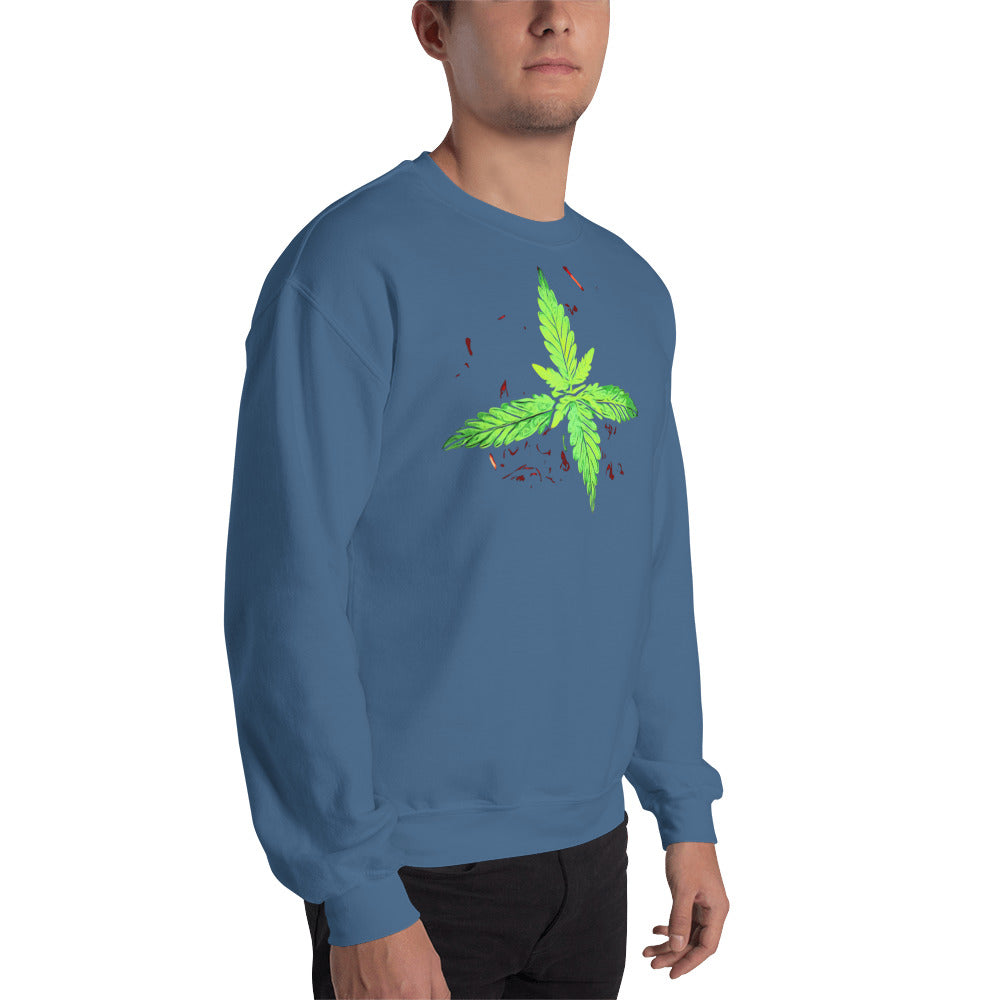 4 Leaf Cannabis Plant Unisex Sweatshirt