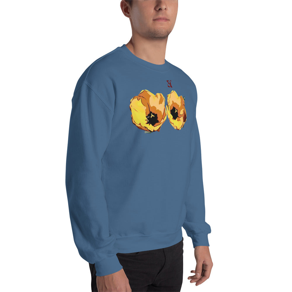 Yellow Tulip Flowers Unisex Sweatshirt