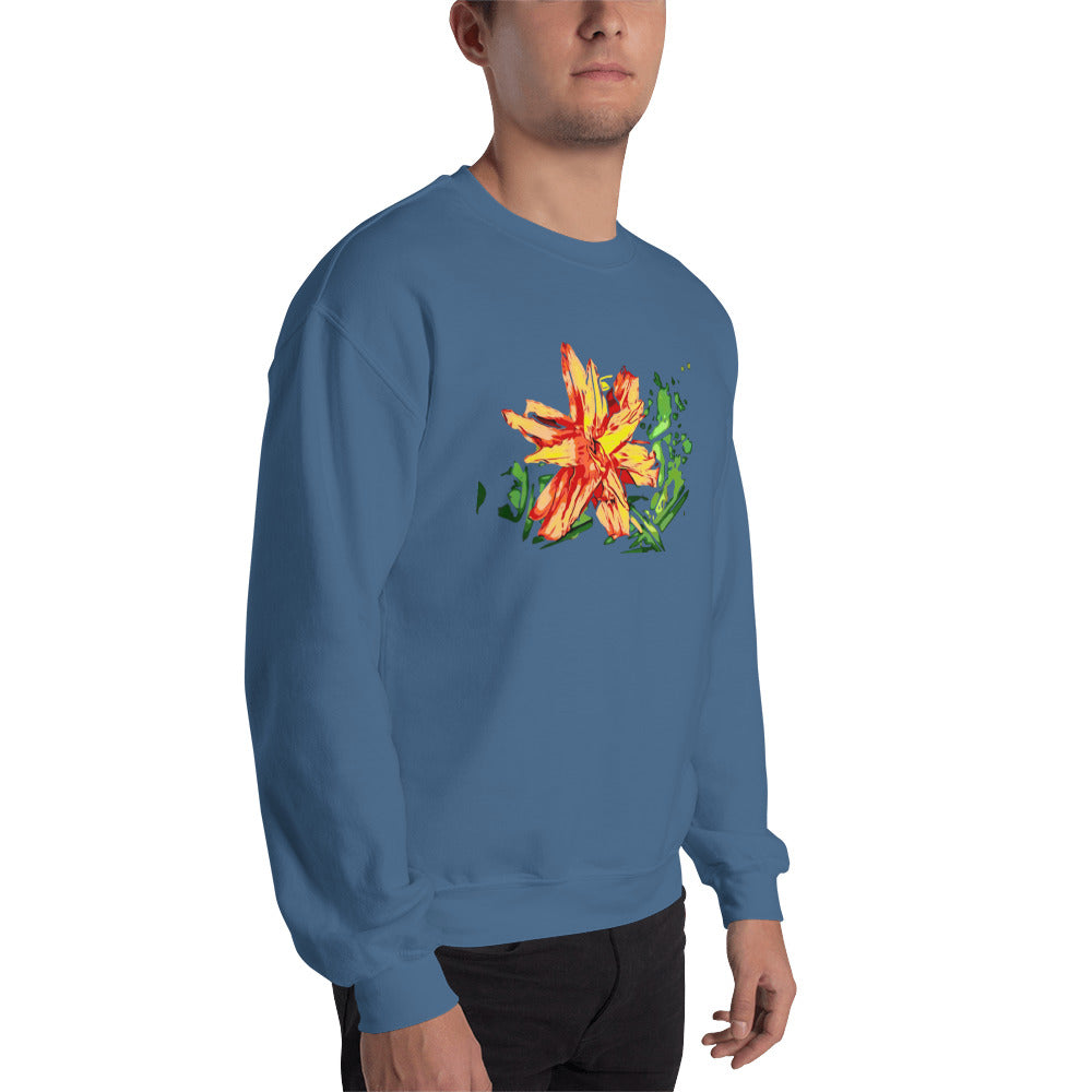 Orange Flower Unisex Sweatshirt