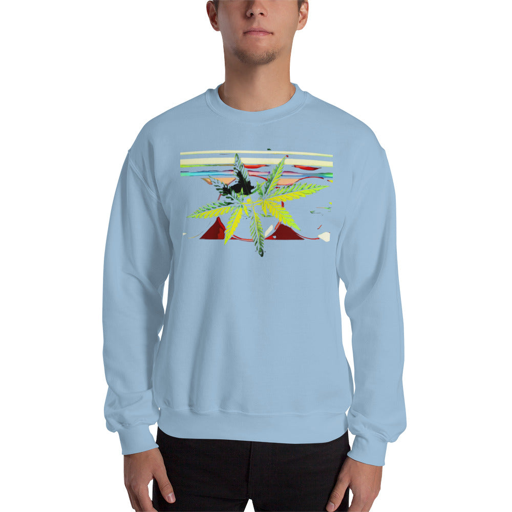 Stripey Cannabis Plant Unisex Sweatshirt