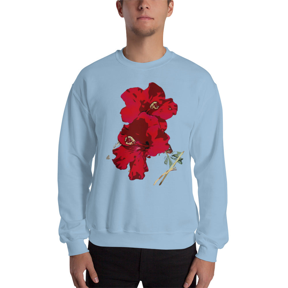 Twin Hibiscus Flowers Unisex Sweatshirt