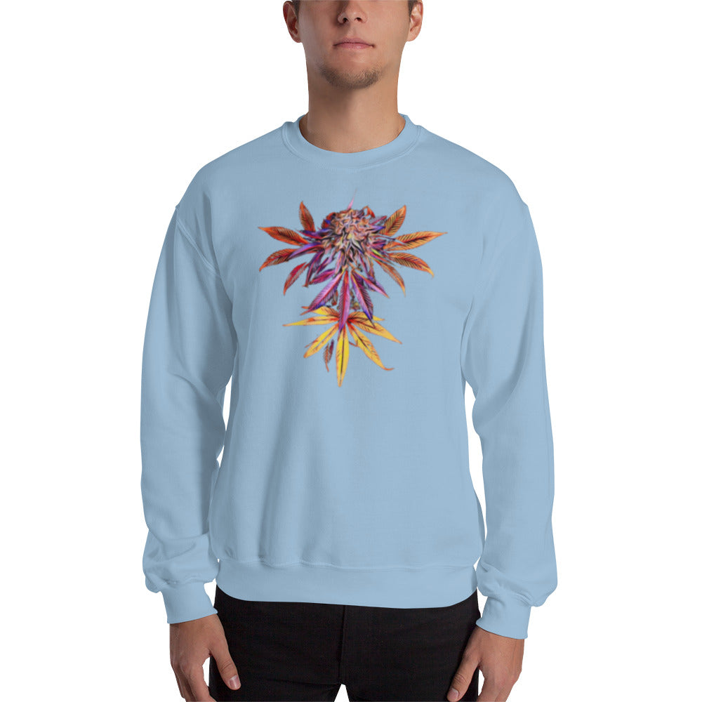 Faded Rainbow Cannabis Flower Unisex Sweatshirt