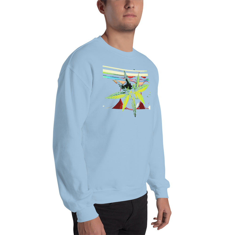 Stripey Cannabis Plant Unisex Sweatshirt