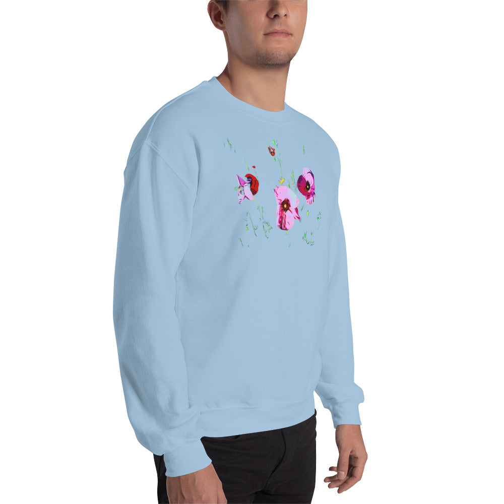 Field of Pink Poppy Flowers Unisex Sweatshirt