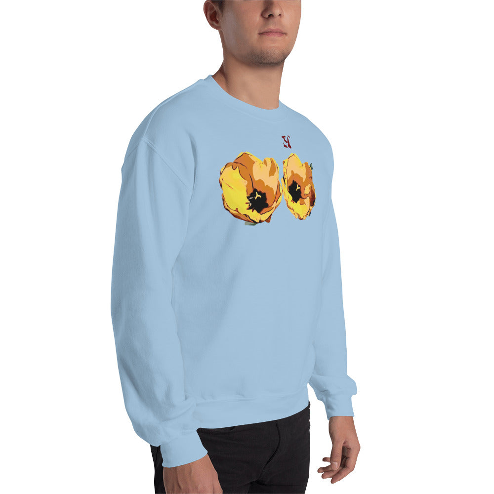 Yellow Tulip Flowers Unisex Sweatshirt