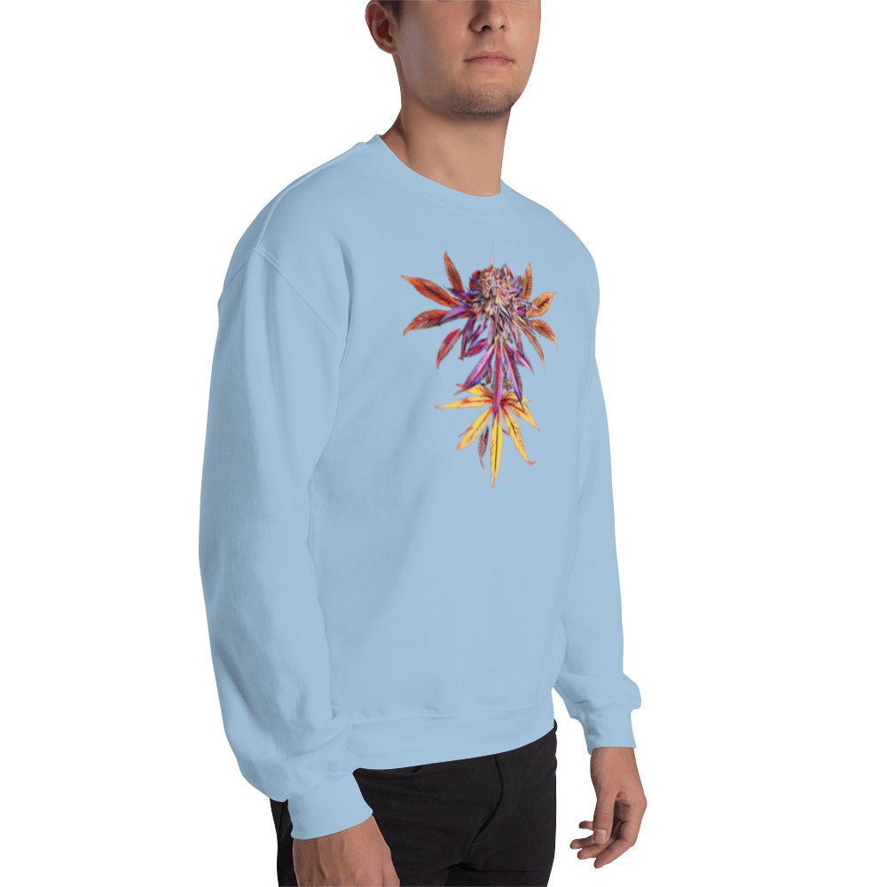 Faded Rainbow Cannabis Flower Unisex Sweatshirt