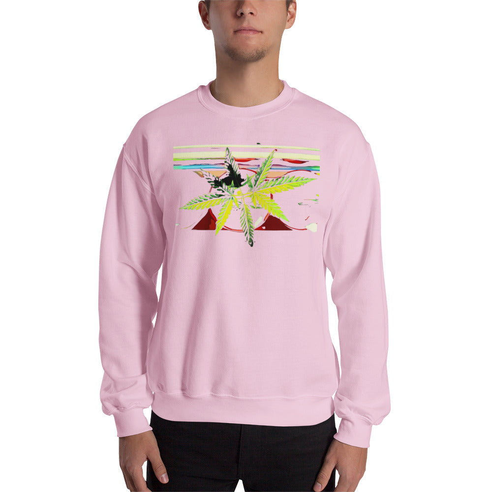 Stripey Cannabis Plant Unisex Sweatshirt