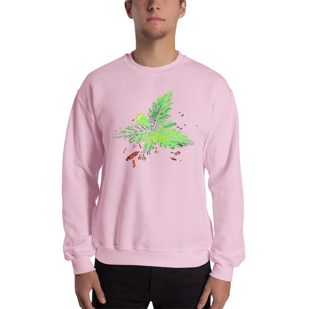3 Leaf Trifoliate Cannabis Plant Unisex Sweatshirt