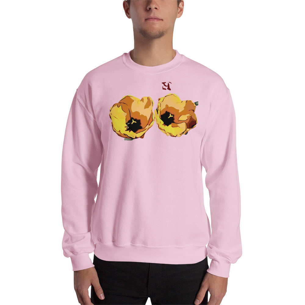 Yellow Tulip Flowers Unisex Sweatshirt