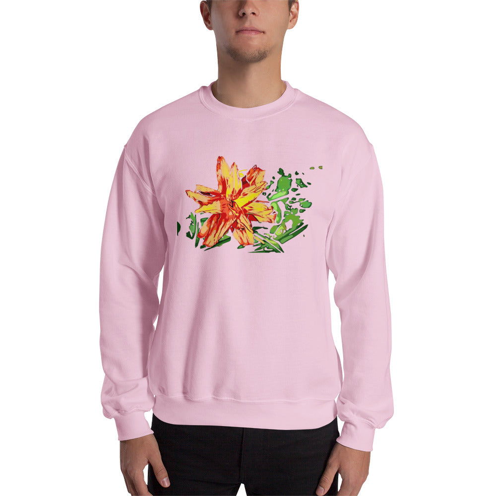 Orange Flower Unisex Sweatshirt