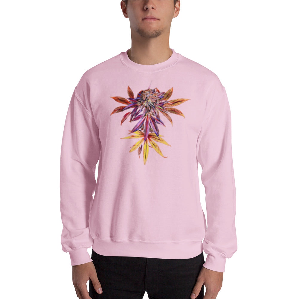 Faded Rainbow Cannabis Flower Unisex Sweatshirt