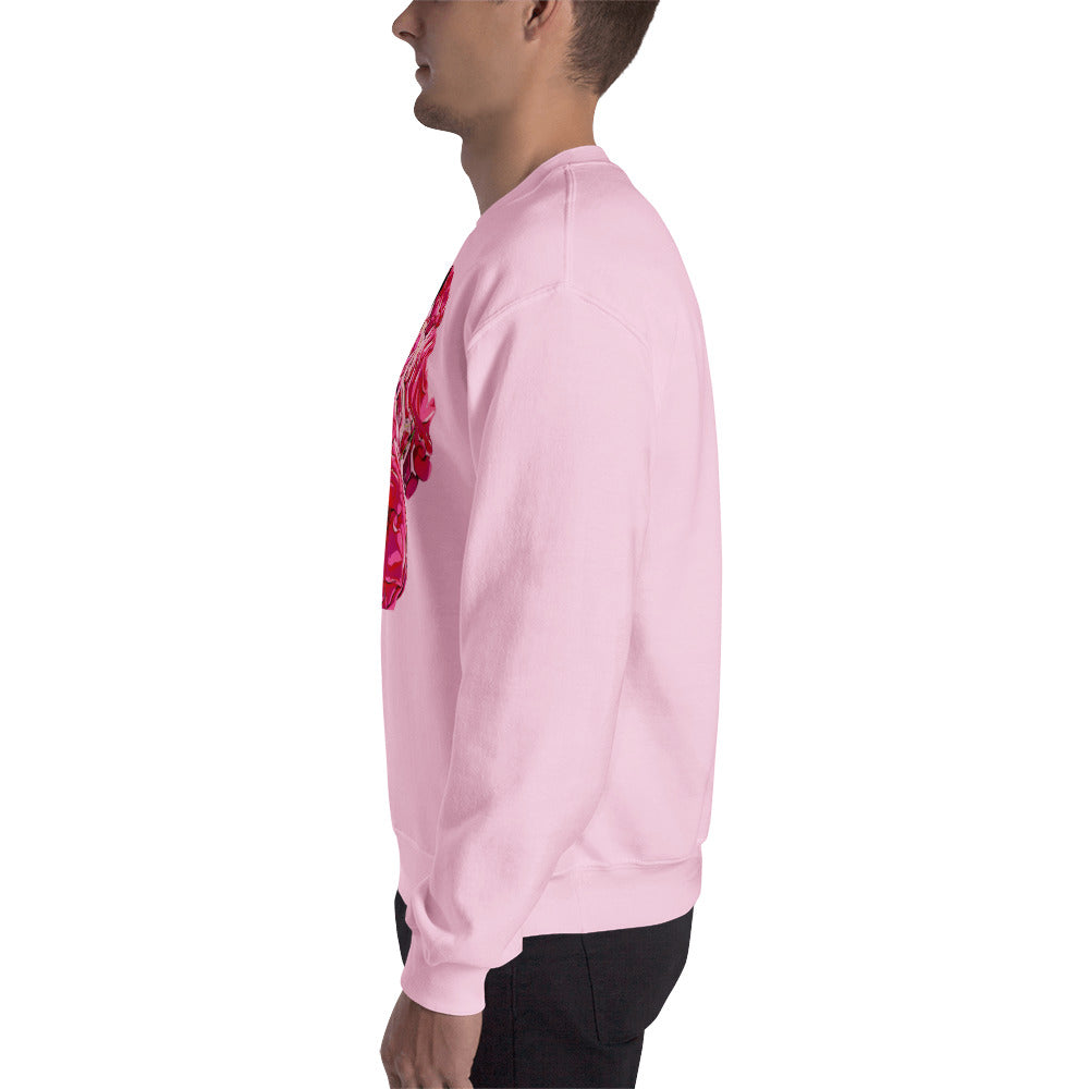 Pink Rose Flowers Unisex Sweatshirt
