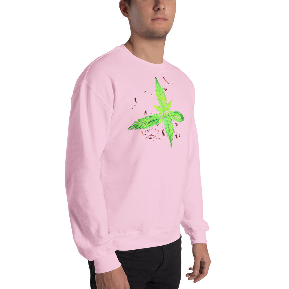 4 Leaf Cannabis Plant Unisex Sweatshirt