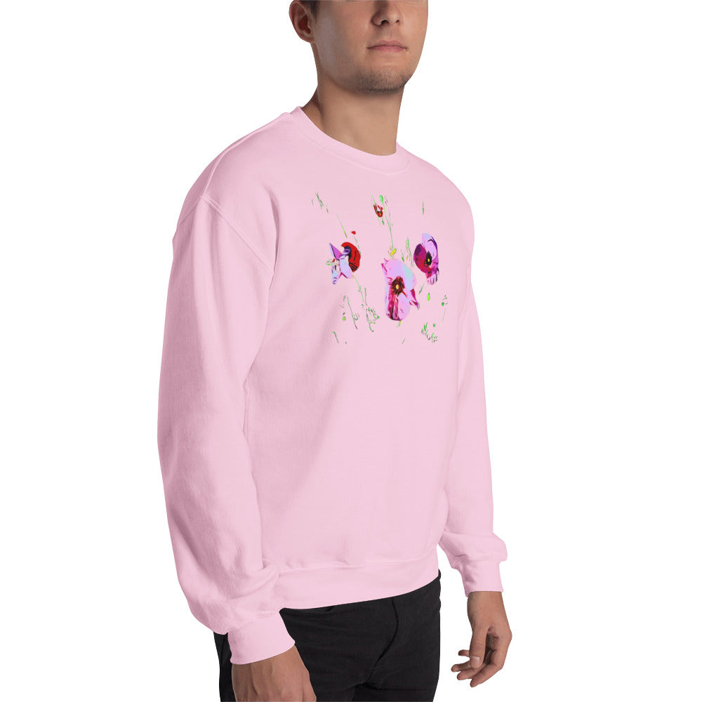 Field of Pink Poppy Flowers Unisex Sweatshirt